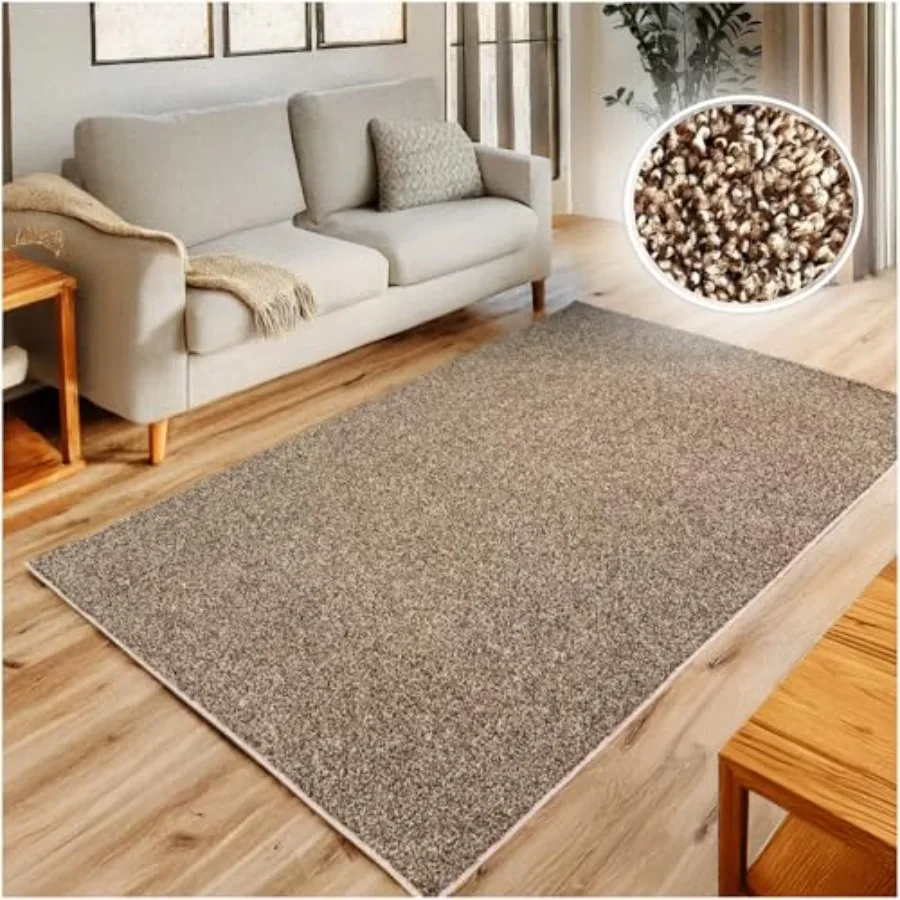 Custom Cut-to-Fit Area Rugs for Living Room Bedroom Entryway Room Soft Plush Neutral Indoor Carpet Ideal for Homes Apartments D