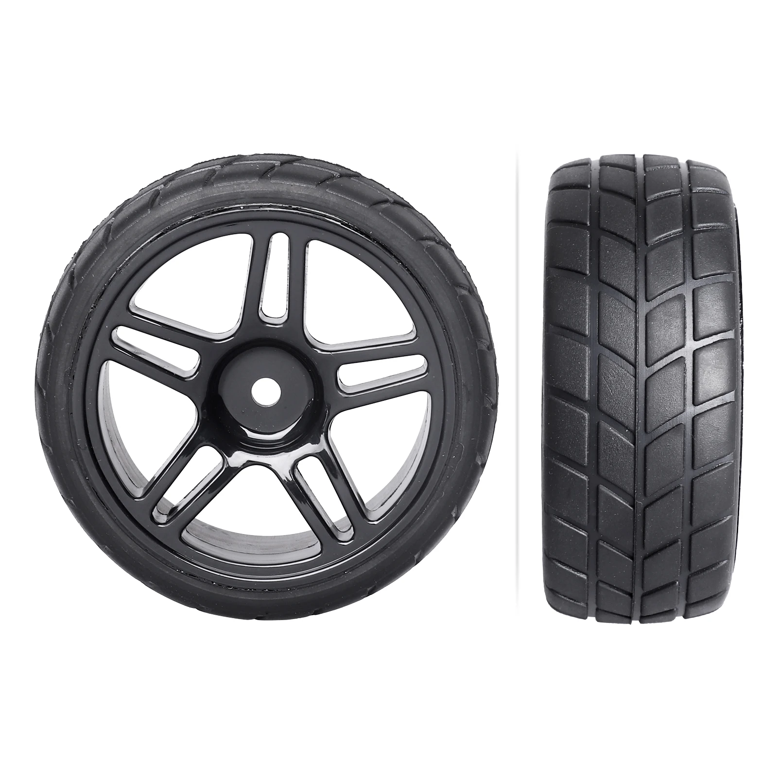 HobbyPark Pre-Glued RC Touring Tires for 1/18 Traxxas Latrax Teton 1/10 On-Road 4-Tec 2.0 3.0 Tamiya TT02 TT01