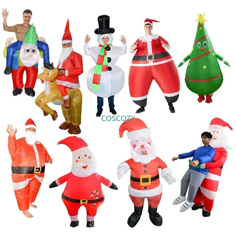

Inflatable Garment Christmas Halloween Inflated Santa Claus Snowman Tree Cosplay Costume Carnival Xmas Party Festival Props MN9
