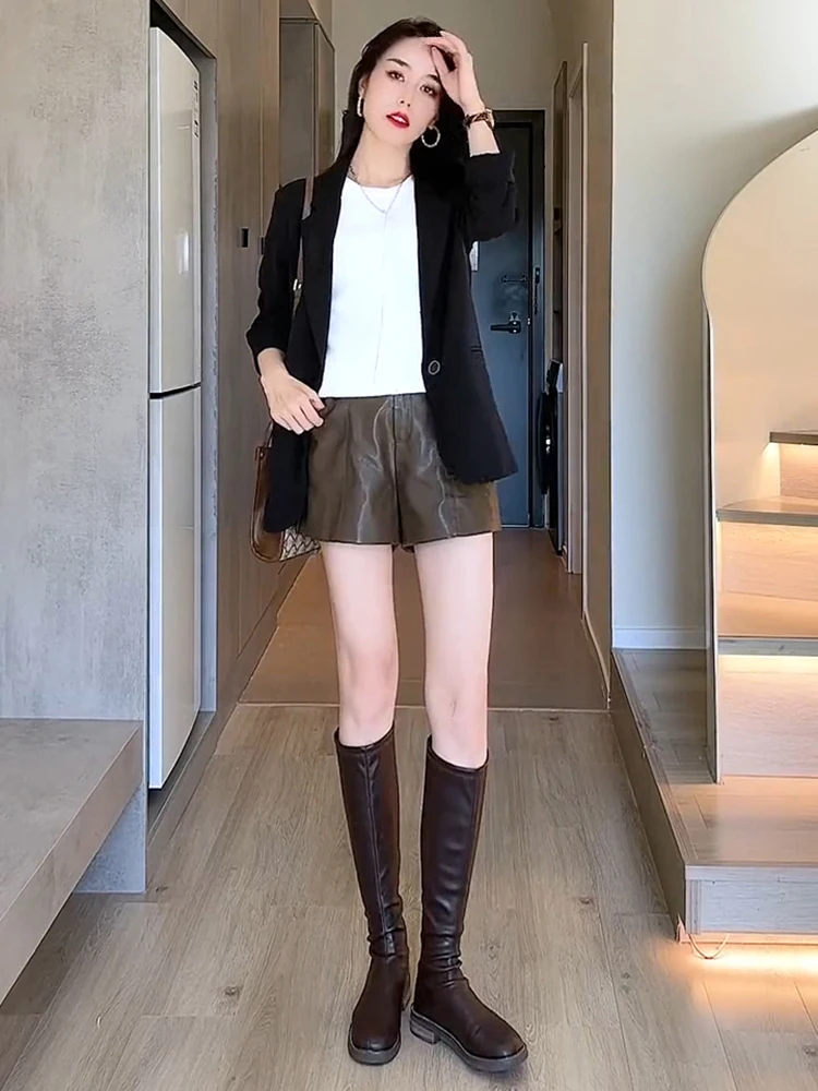 

Casual Korean Sle Women's Jaet Early Spring New Faion High Quali OL Sle Versatile Top Trendy Long Sve