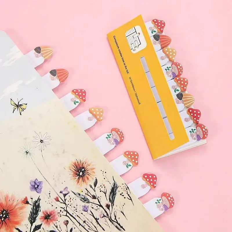 

Gift Row Seats Mini Teeth Mushroom Sticky Notes Cute Cartoon Creative Special Shaped Fresh Stickers Kawai Stationery Lovely