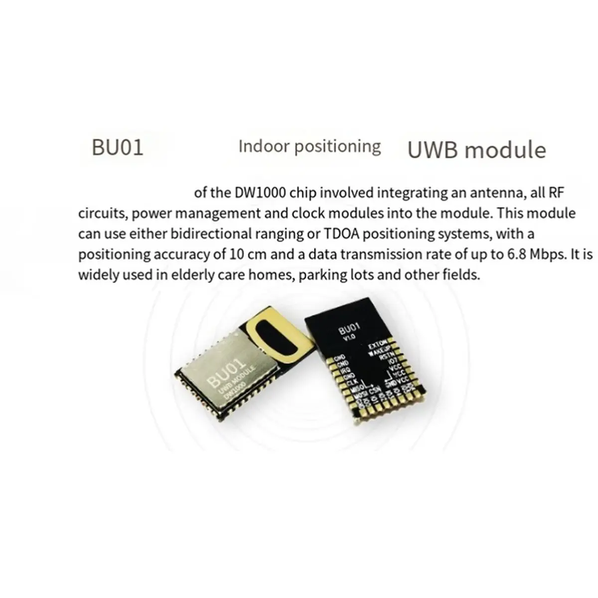 2026 NEW BU01 UWB Indoor Positiontion Module Ultra Wideband High ‌Accuracy‌ Ranging 3.3V