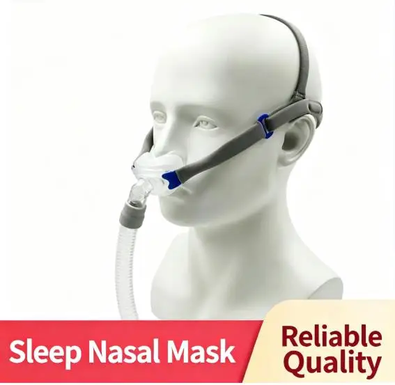 CPAP Nasal Pillow Mask 3PCS with S/M/L Silicone Cushion Adjustable Soft Headband Flexible AntiLeak Sleep Apnea Breathing Machine