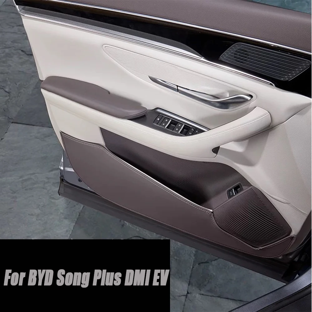 For BYD Song Plus DMI EV 2020-2025Car Leatherwear Anti Kick Mat Pad Car Anti-kick Protector Mats Seat Back Protector Accessories