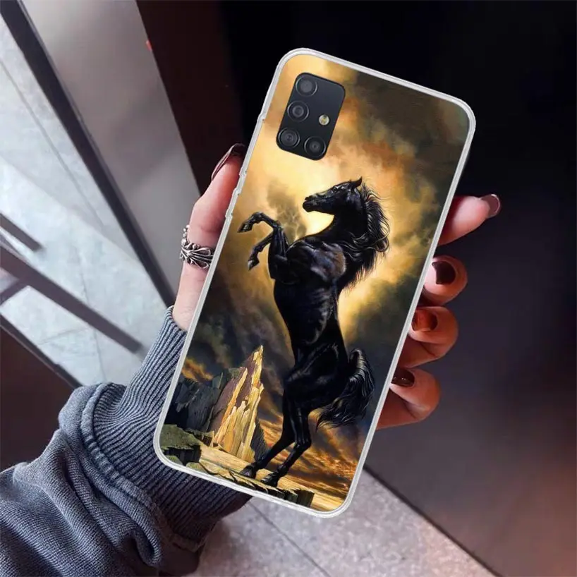 Horse Great Beauty Galloping Phone Case For Samsung Galaxy A51 A50S A41 A40 A31 A30S A21S A20S A10S A20E A71 A70 A6 A7 A8 A9 Pri