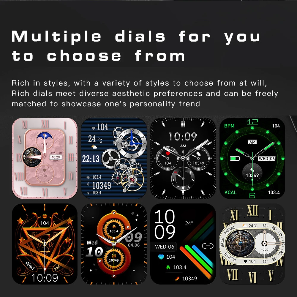 Relojes inteligentes con luz de respiración colorida para hombres, Monitor de Fitness, Smartband deportivo impermeable, monitoreo de la salud del oxígeno en sangre