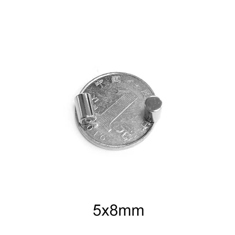 5x8mm Small Round Strong Magnets 5mm X 8mm For Home Refrigerators, Offices DIY 5*8 mm