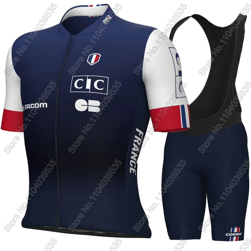 France Cycling Jersey 2025 Alaphilippe Set Summer French National Team Clothing Road Bike Shirts Suit Bicycle Bib Shorts MTB