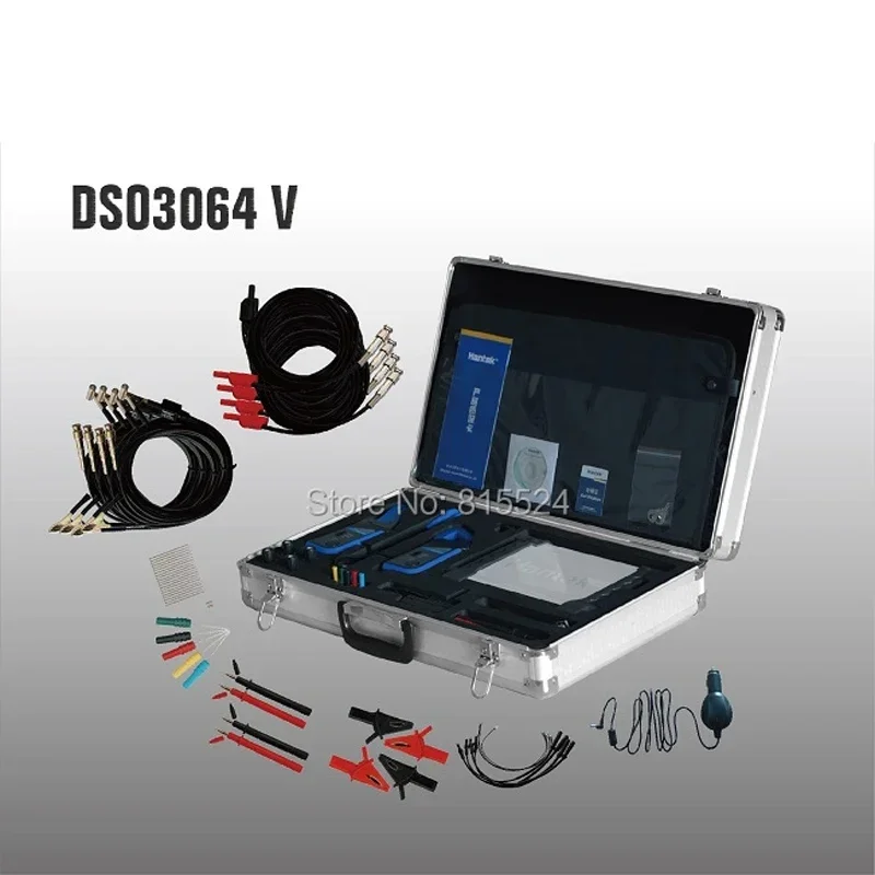 Hantek DSO3064 Kit V Automotive Car Diagnostic Oscilloscope USB 2.0 4CH 200MS/s 60MHz Frenquency Counter, FFT/LAN Optional