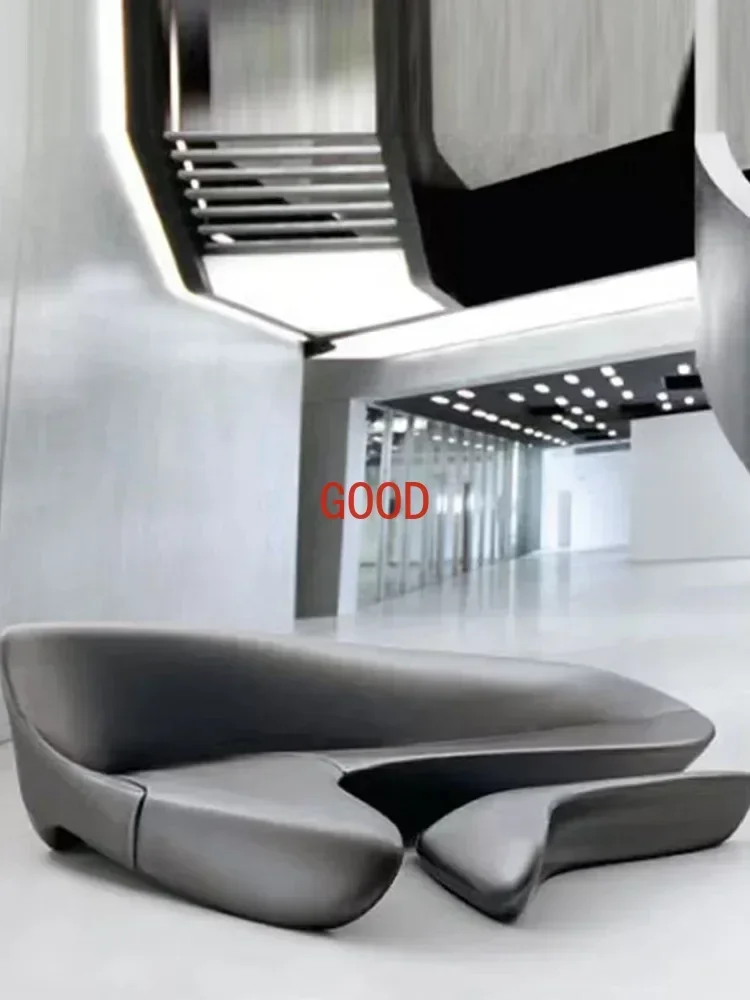 ~Y  Nordic Style FRP Moon Sofa Modern Minimalist Hotel Room Design Special-Shaped Model Room Leisure