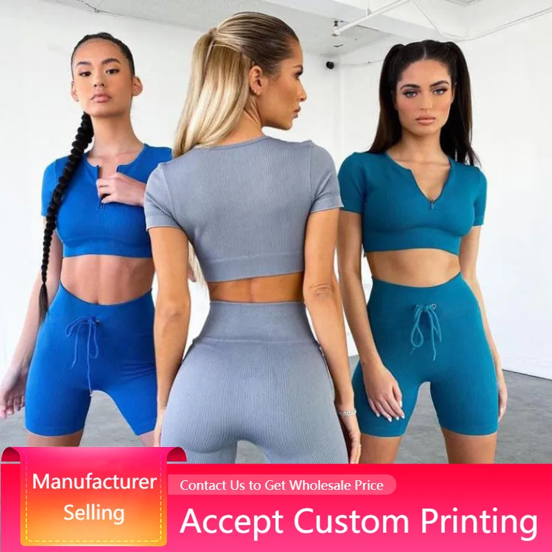 

Front Zipper Yoga Sports Bra Fitness Wear Sports Running Gym Sportswear Open Back Thin Strap Crop Top Sport Bra And Legging Set