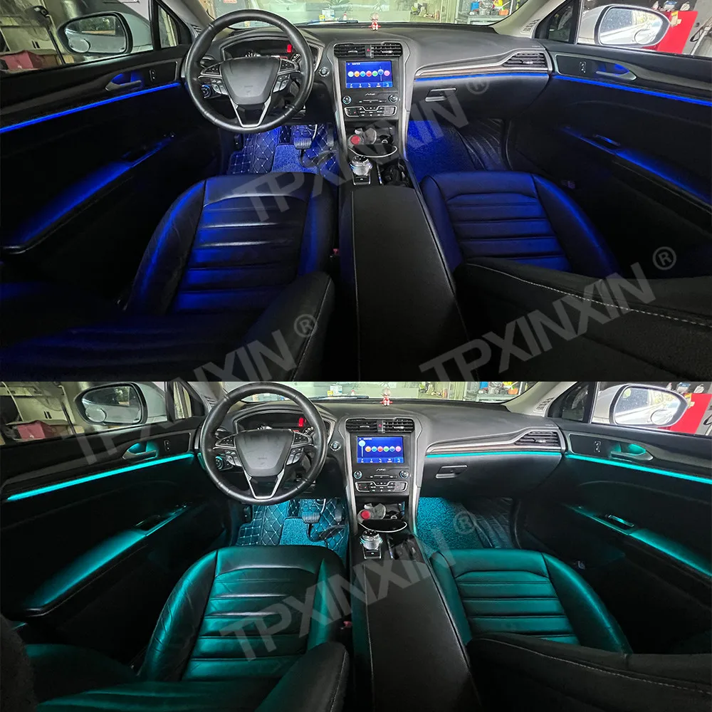 Atmosphere Light For Ford Mondeo 2013 2014 2015-2021 Auto Interior LED Display 64 Color Displayer Car Entertainment Accessories