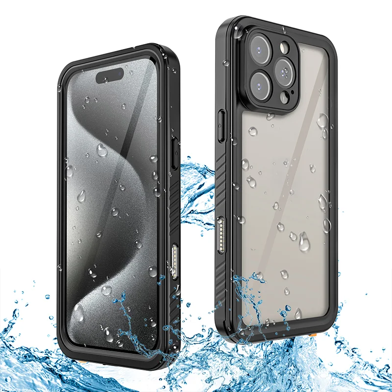 Funda sellable impermeable IP68 para iPhone 16 Series 16/16 Plus/16 Pro/16 Pro Max/16e
