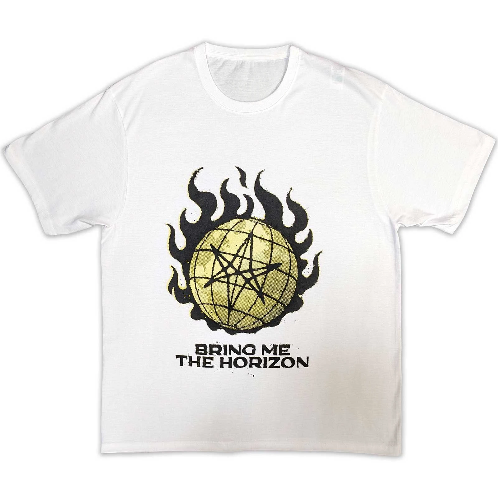 Globe Yellow Bring Me The Horizon Band T-Shirt Cotton Graphic Tee Men Women Summer Streetwear