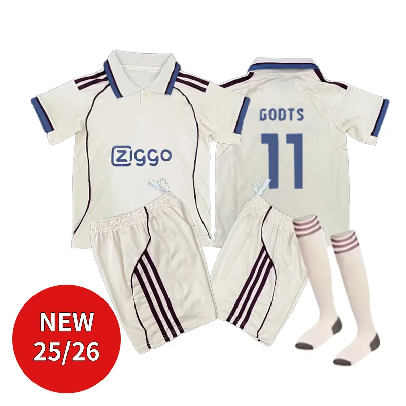 

Uitsteekset voor kinderen 2025 2026, tenue voor volwassenen, nieuwe Ajaxes-kit met printletter, shirt voor volwassenen