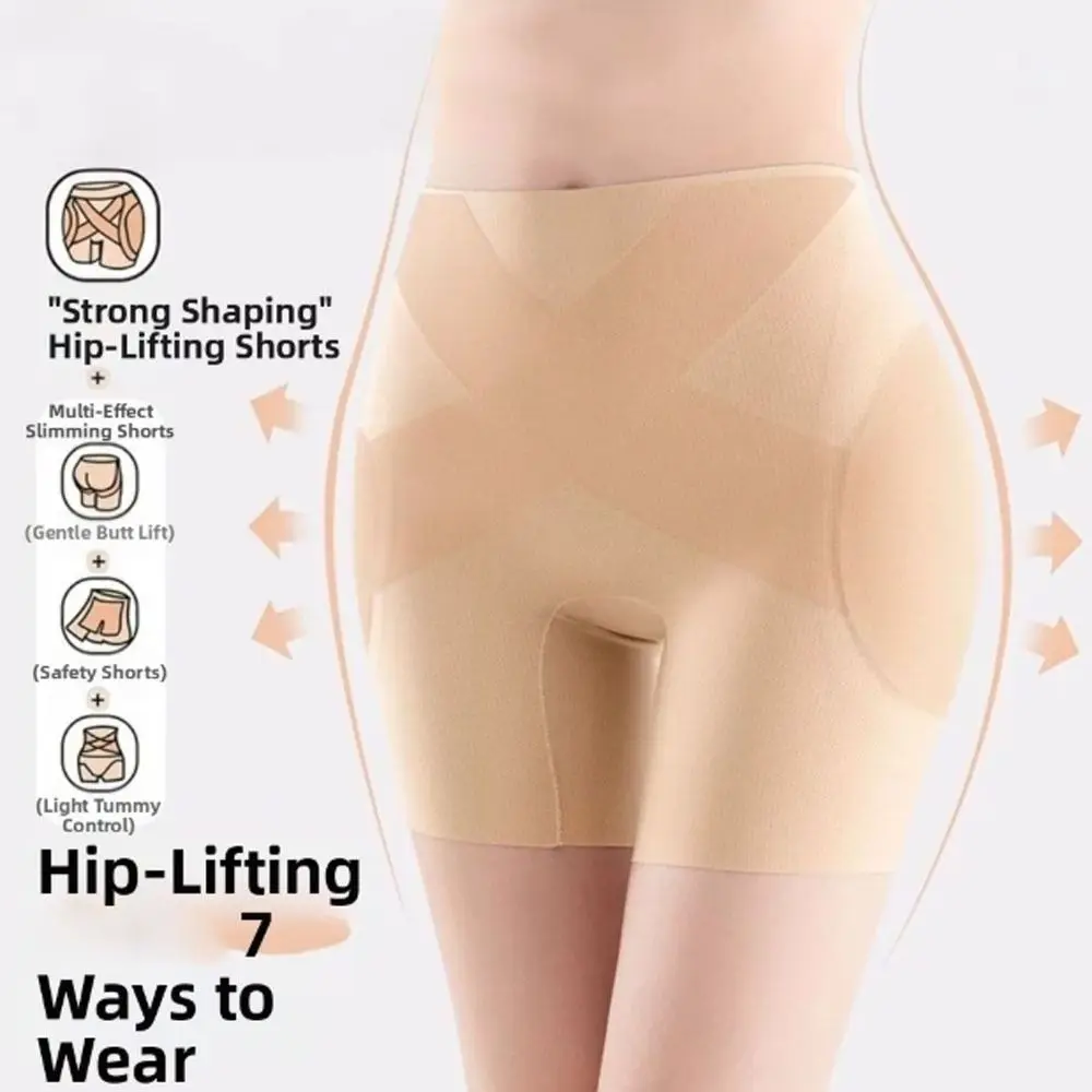 Pantaloni modellanti traspiranti senza cuciture per il sollevamento dei glutei Intimo modellante senza cuciture a vita alta che migliora i fianchi Colore nero