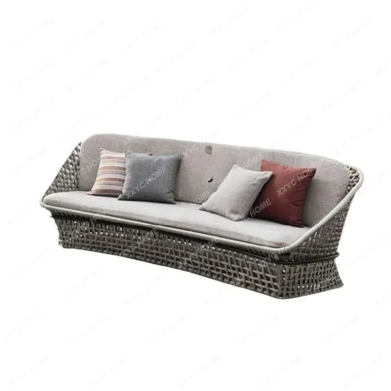 TTFG26Asmt52 Outdoor Sofa Courtyard Open-Air  Internet Celebrity Homestay Rattan Chair Sea View Room Model Room Leisure