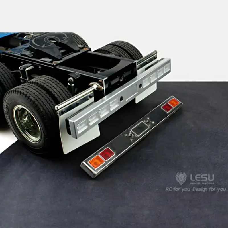 RC 1/14 Metall-Heckstoßstange mit Rücklicht für TAMIYA Globe Liner Grand Hauler Traktor-LKW für Scania Man Volvo DIY Modell-Zubehör – Detail 1