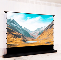 135 inch 150 inch Motorized Floor Rising ALR Projector Screen Tab-tension Anti-light Screen for 8K Long Throw Projector