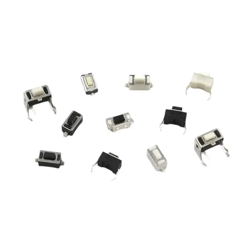 20PCS Patch Direct Insertion Horizontal-type 2 Feet Touch Key Microswitch Copper 2 Foot Side Press Button Switch 3*6*4.3MM