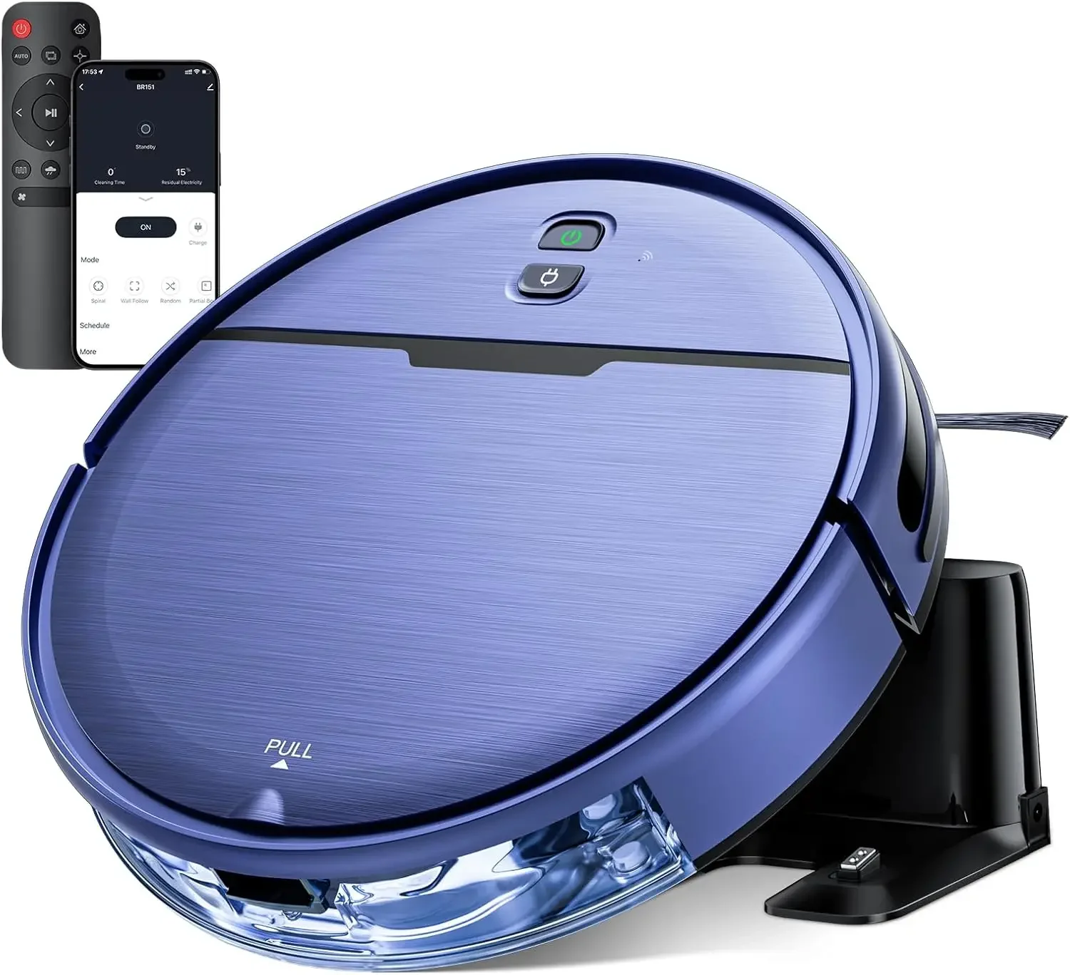 

Robot Vacuum and Mop Combo, 2 in 1 Robotic Vacuums Cleaner with WiFi/App, Robot Vacuum with Water Tank, Strong Suction, Schedule