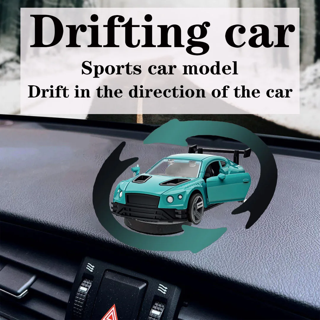 

Drifting car ornament alloy car model rotatable sports car 1:60 openable door car model center console decoration