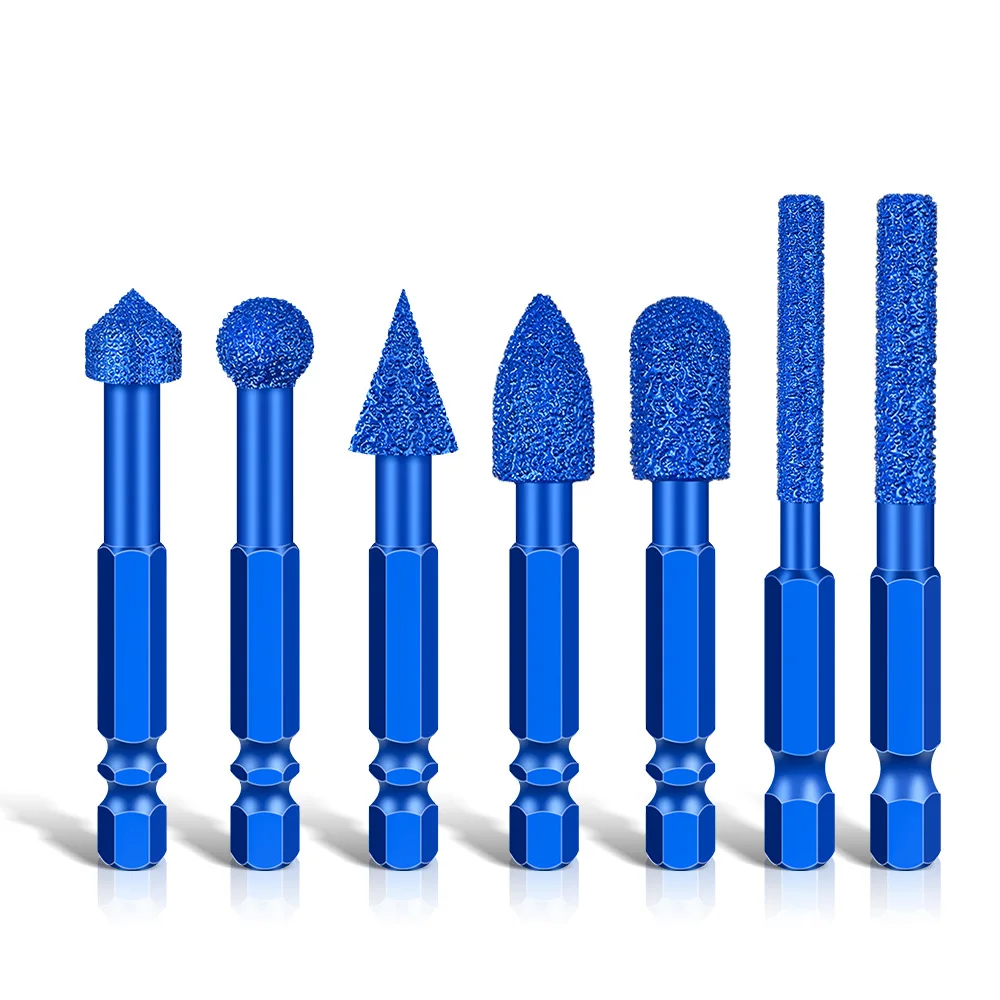 1PC Hexagonal Shank Grinding Head Marble Tile and Stone Grinding Head New Type of Brazing Drilling and Grinding Head Drill Bit