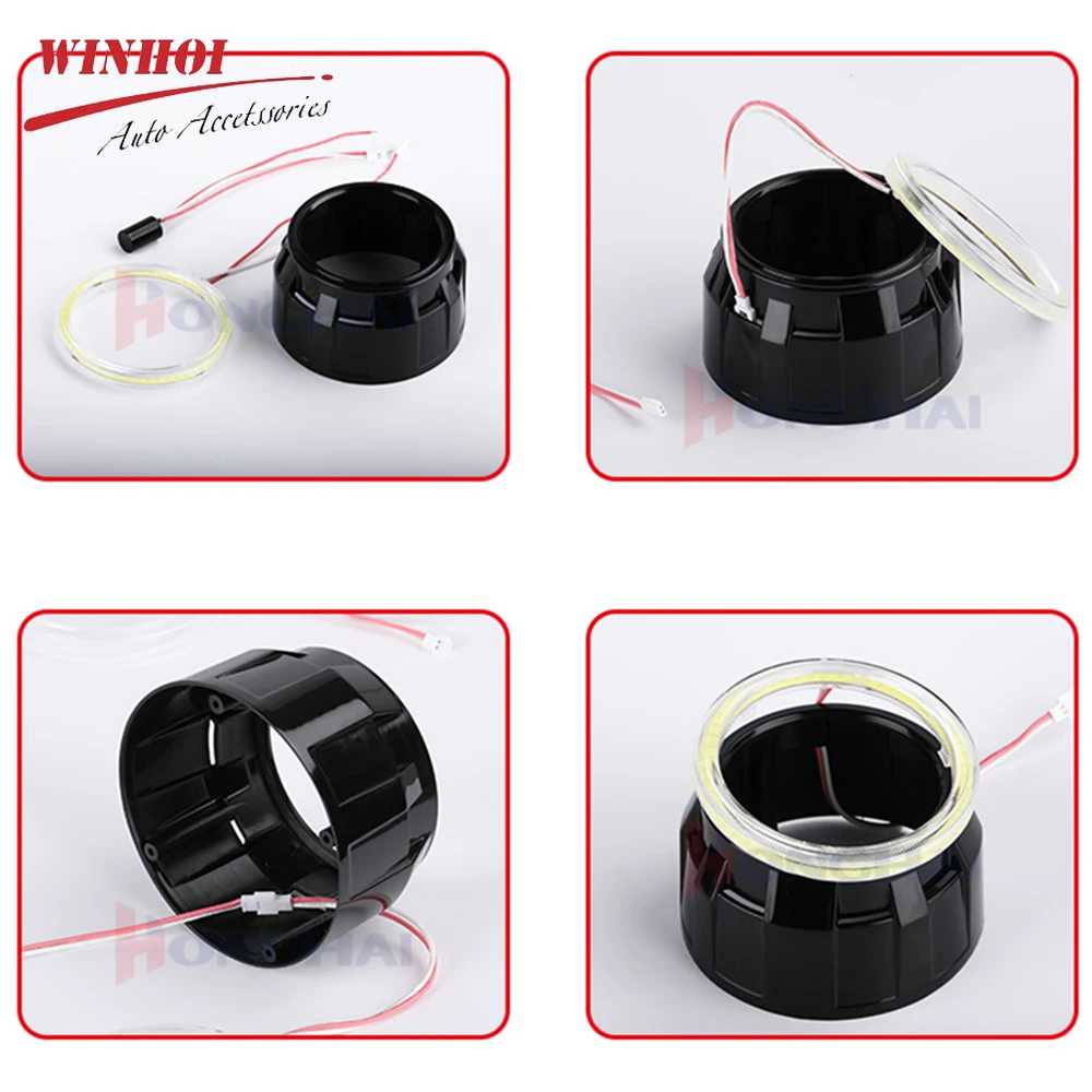 Led Angel Eyes White Red Blue Yellow Moto Halo Ring Light Angel\'s Eye Headlamp DRL Daytime Running Lamp Led Bulb Car Accessories