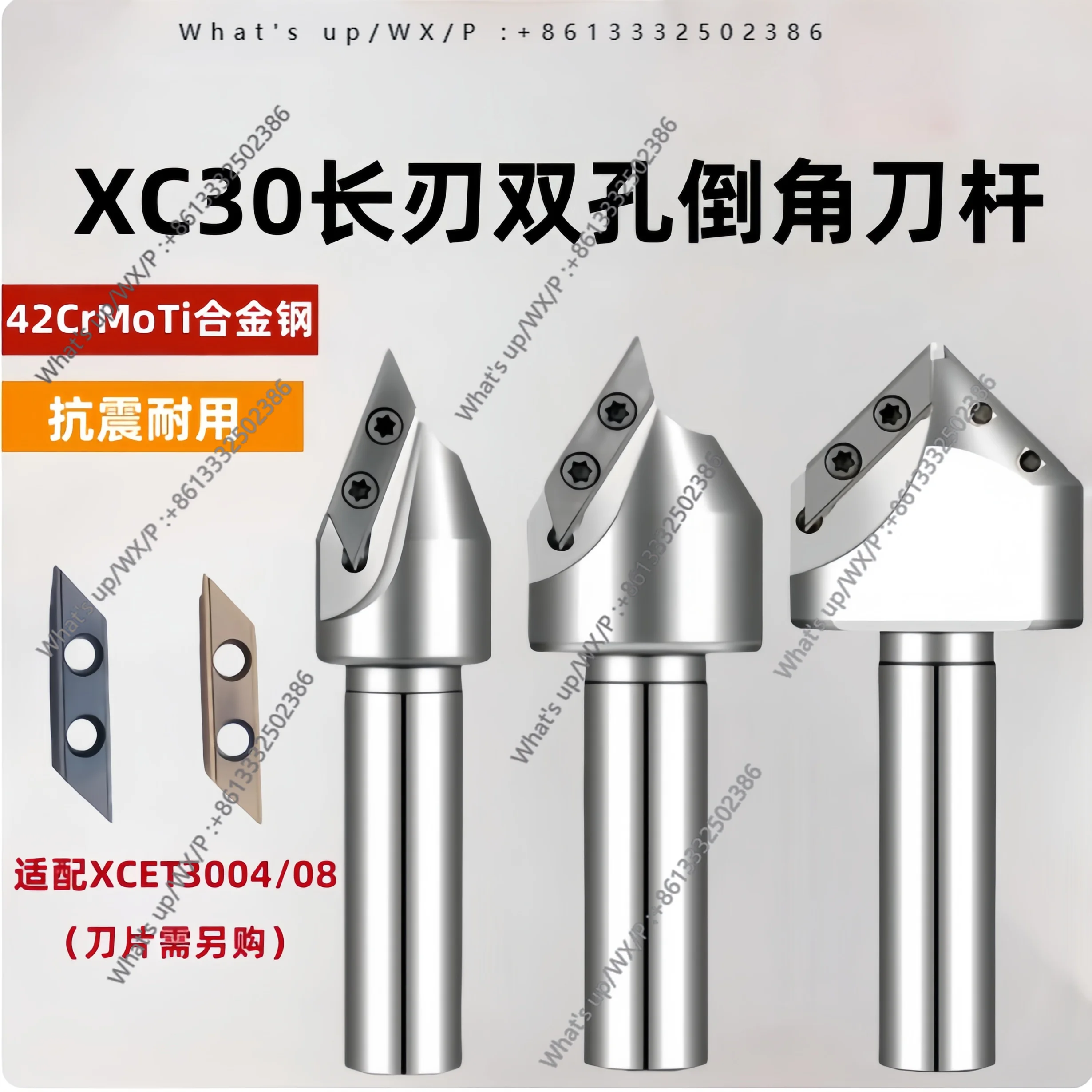 Long edge chamfering milling tool holder   XC30 long edge numerical control double hole chamfering knife