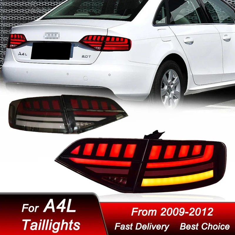 

Поп-стайлинг автомобиля Задние фонари для Audi A4 B8 2009-2012 Новый стиль Полный светодиодный задний фонарь Динамический указатель поворота Задний фонарь в сборе