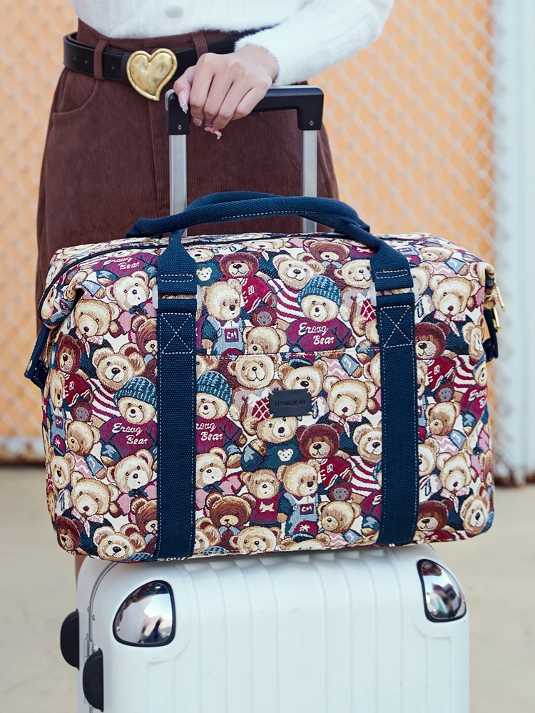 large-capacity-travel-bag-women's-handbag-foldable-check-in-luggage-bag-for-business-trips-short-haul-flight-tourism-storage-bag