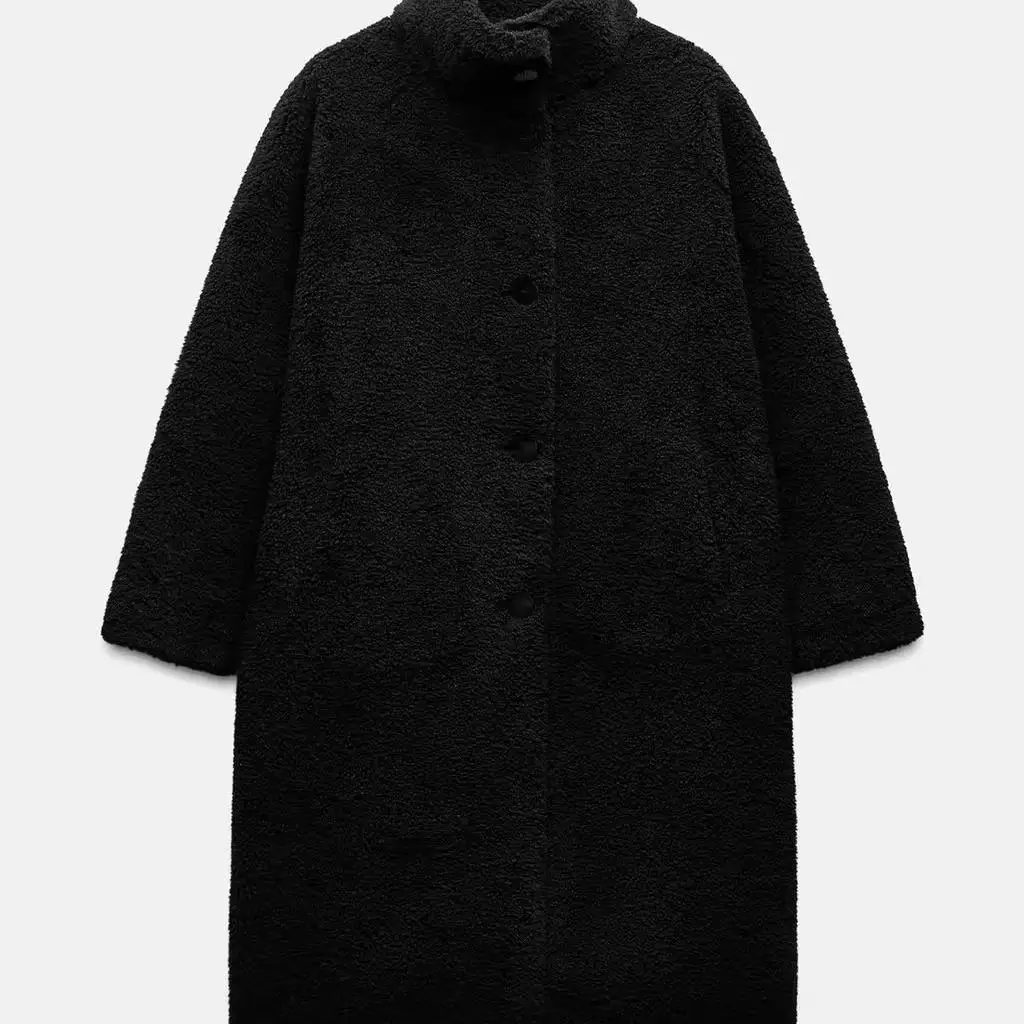 Autumn Winter New Arrival Women's Fce Long Sve Stand Collar Coat Korean Sle Loose Fit Thiened Woolen Outerwear