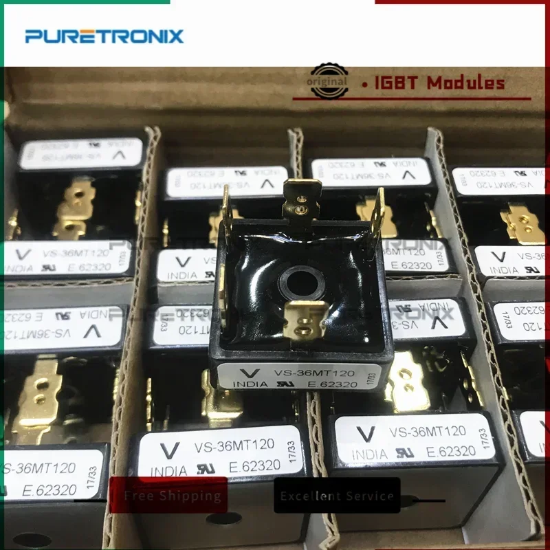 10pcs/lot VS-36MT120 VS-36MT140 VS-36MT160  VS-36MT80 New Original  Bridge Rectifier Diode, 3 Phase, 35A, 1200V Module