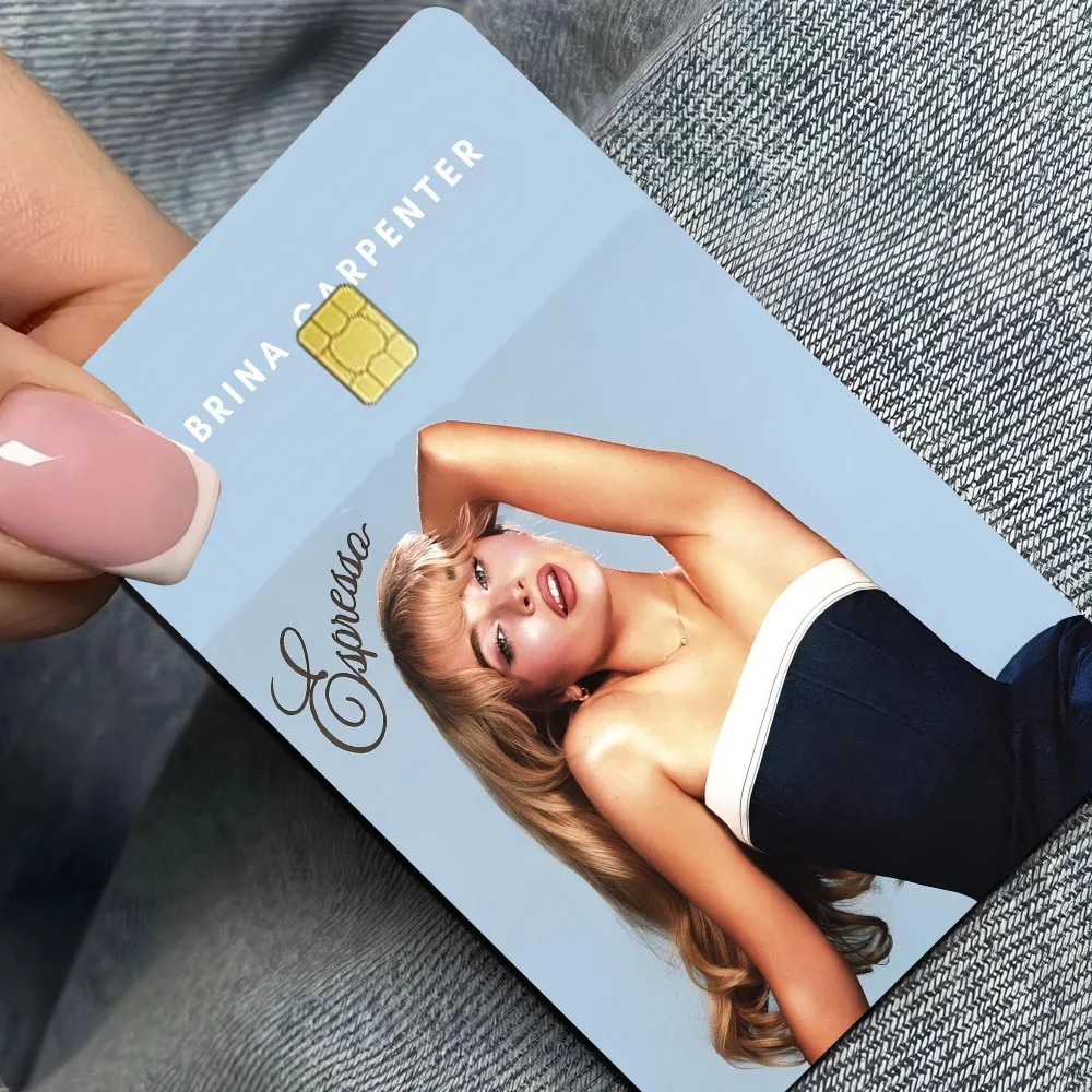 ملصقات جلدية لبطاقة الائتمان من سابرينا كاربنتر لبطاقة نقل البنك VISA ملصق مضاد للماء هدية نسائية مضادة للخدش