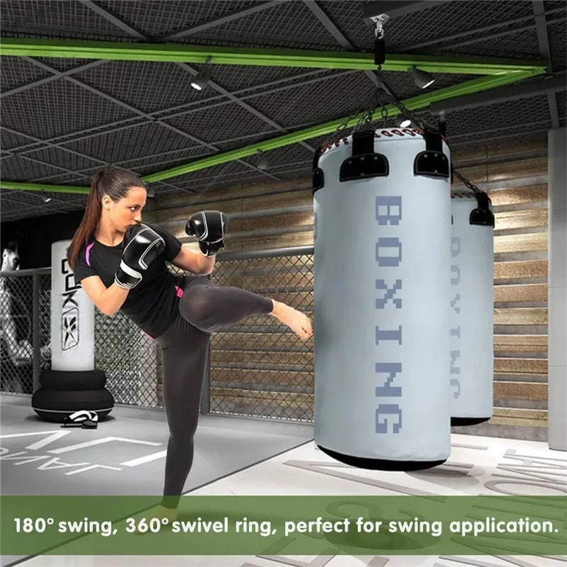 Heavy Duty Swing Hanger Hook, 360 ° Swivel Swing Hook with 4 Screws for Yoga Seat, Hammock Sandbag, Indoor and Outdoor Stainless