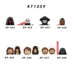 Mini brinquedos de montagem de blocos de construção, KT1059, Darth Maul, XP451, XP452, XP453, figura de tijolo, XP456, XP457, XP458, 8 peças por conjunto