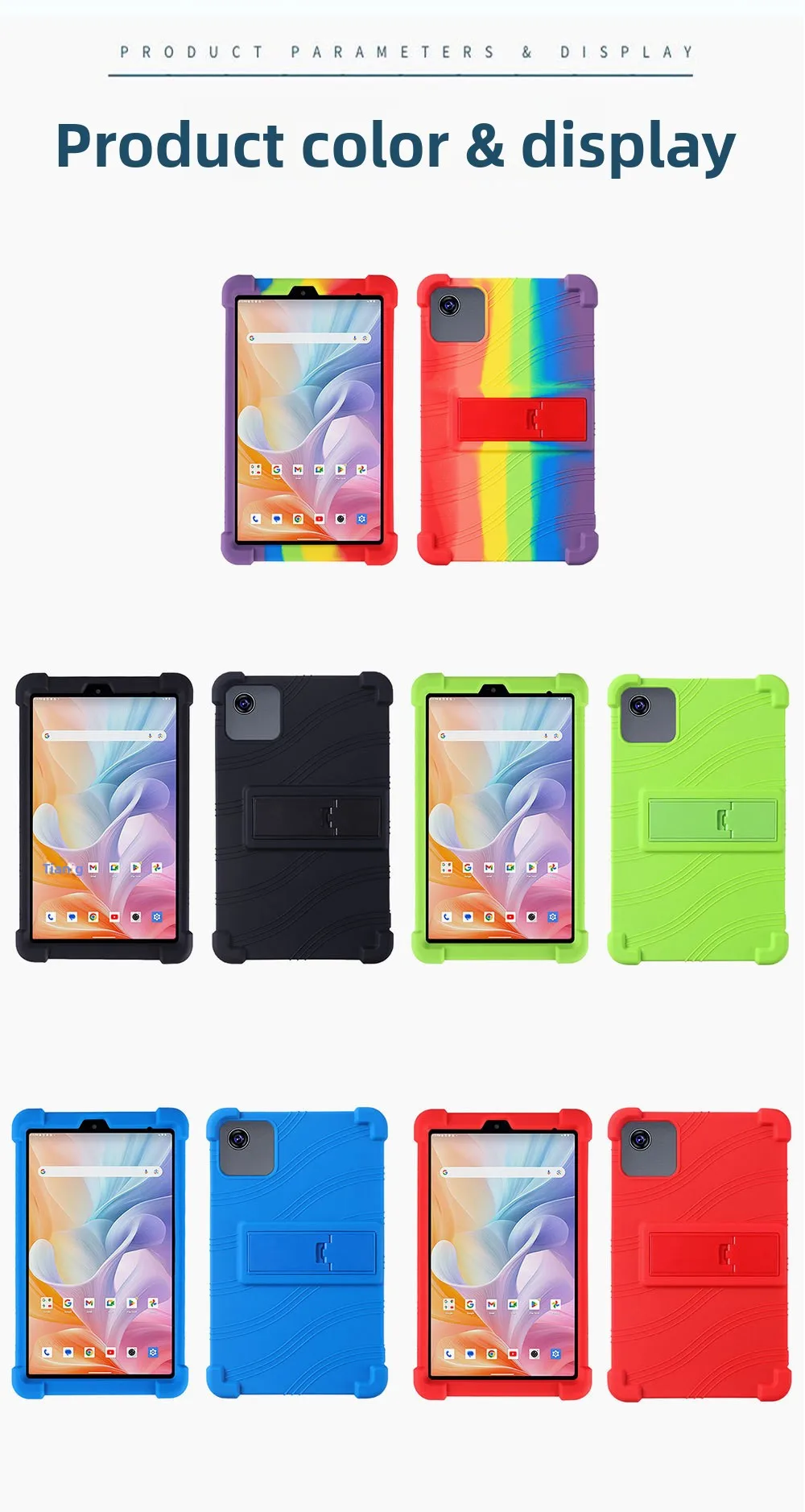 Silikonhülle für Cube iPlay60 Mini 8,7 Zoll Tablet, stoßfeste Schutzhülle mit Ständer, TPU-Ganzkörper-Schutzhülle – Detail 9