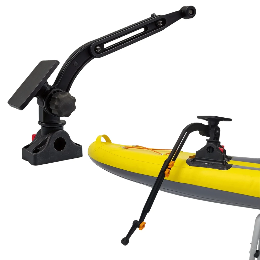 

Регулируемый по высоте кронштейн для эхолота для крепления на каяк/лодку, поворотный на 360 градусов, 28-40 см, быстрая установка