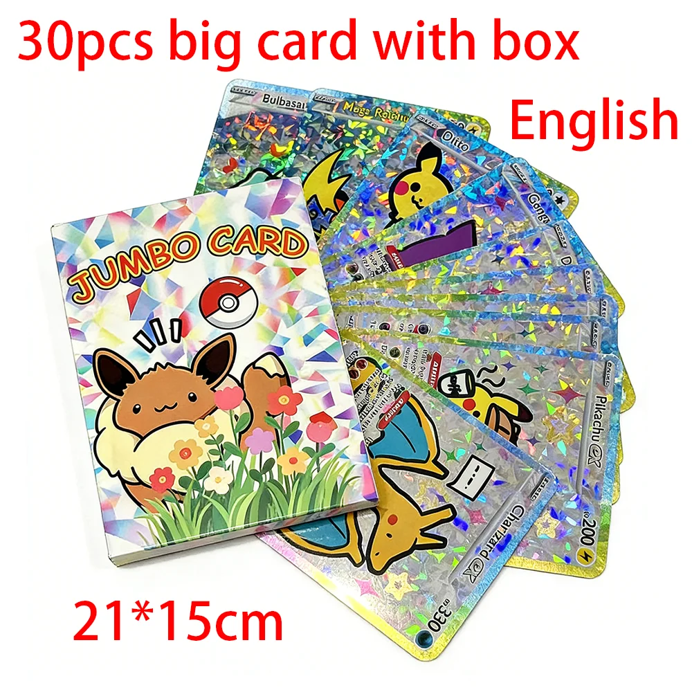Carpeta de Cartas Pokémon XXL Brillantes, Carpeta Gigante con Cierre para Cartas Jumbo, Álbum de Almacenamiento con Cierre para Cartas Francesas de Charizard, Fundas Gigantes para Cartas