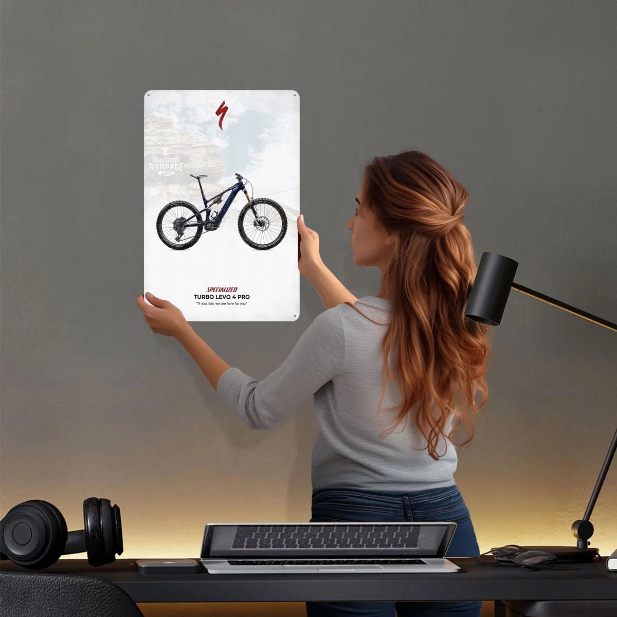 Specialized Turbo Levo 4 Pro Bike Metal Signs Cycling Poster Decoration At Home Decorations Gaming Room Decoration Corner Coffee
