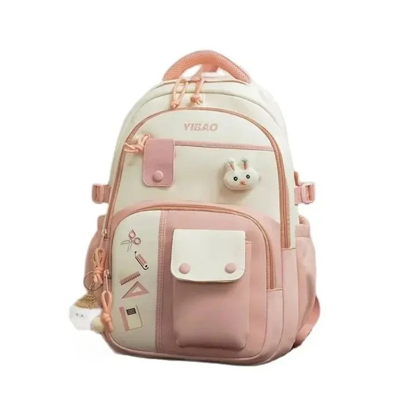 Book Bag Large-capacity Nylon Casual Campus Backpack Middle School Student Schoolbag Lightweight Elementary School Girl Backpack