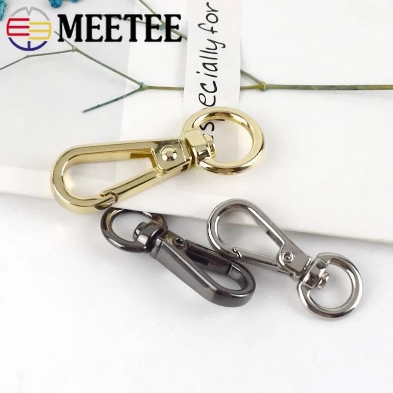 Meetee 10/20Pcs ID8-13mm fibbie per borse in metallo aragosta girevole grilletto clip moschettone borsa appendiabiti portachiavi accessori per