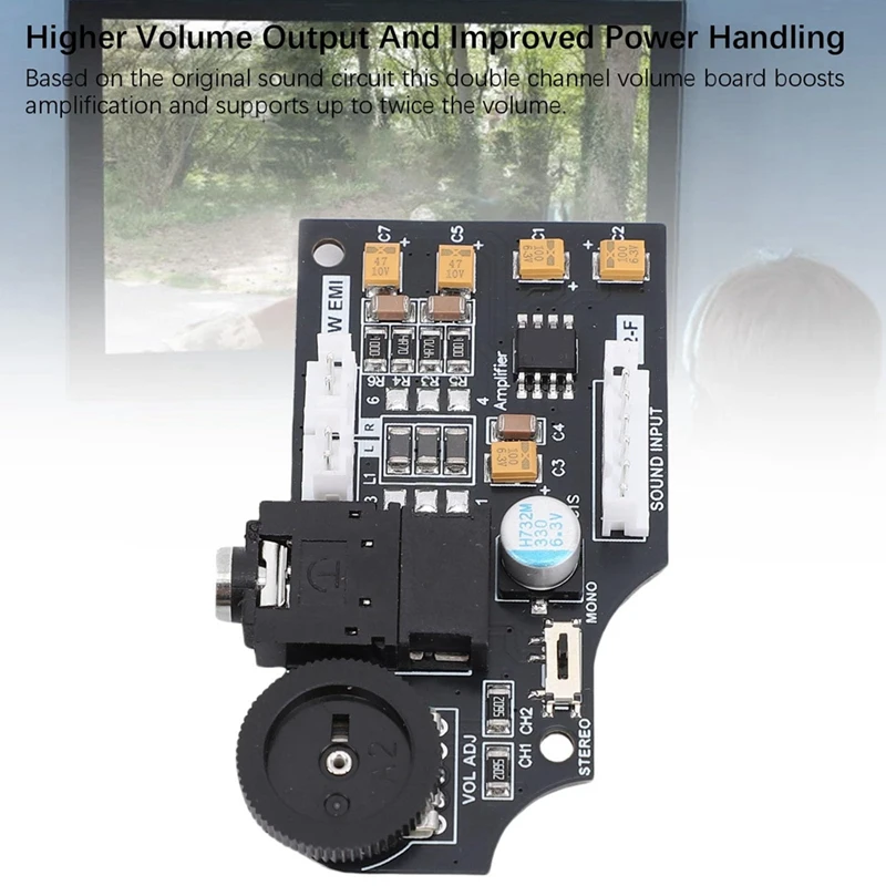 For High Quality DualChannel Volume Audio Board for Game Gear Using Audio Capacitors 2 Volume Output,D-A86Z