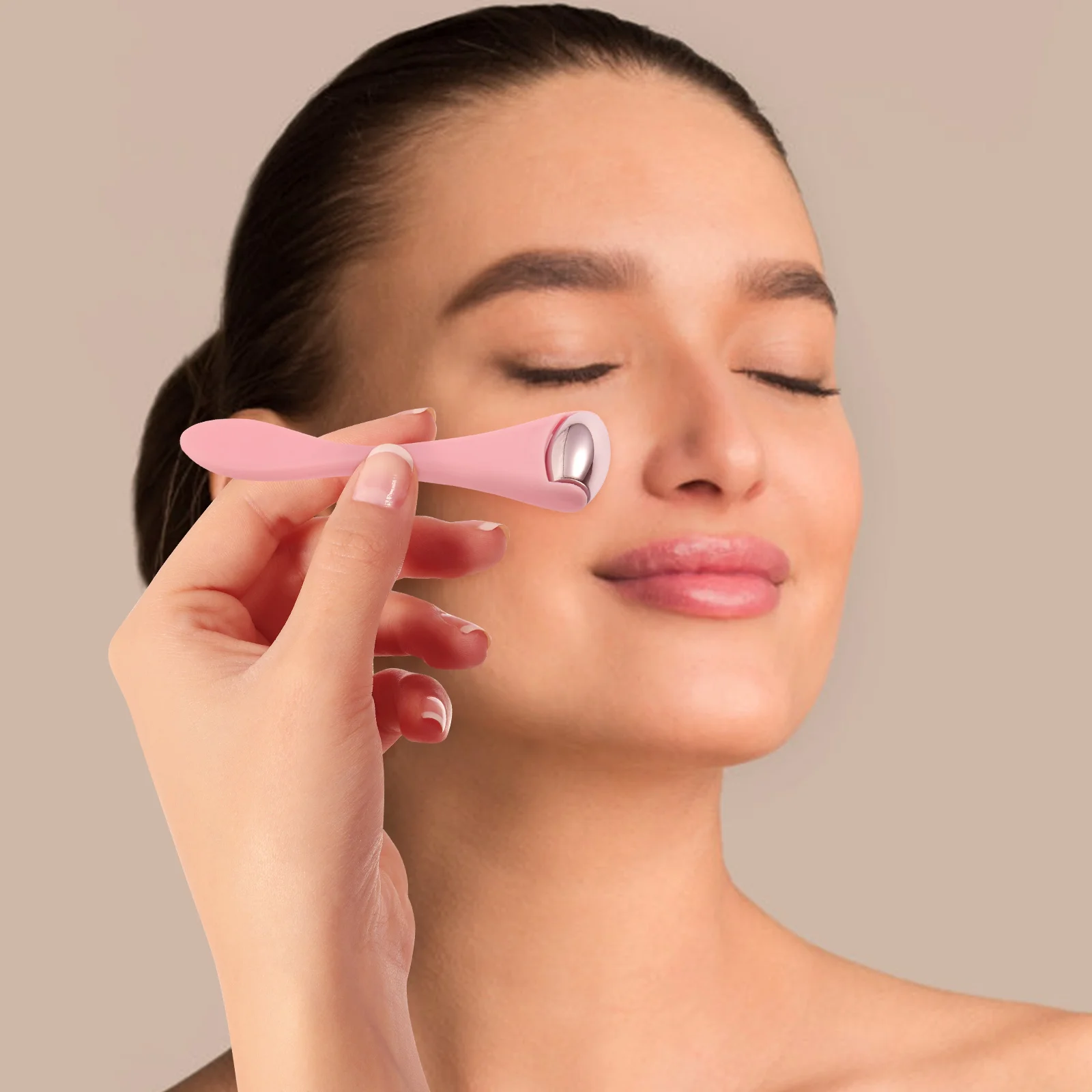 

Facial Eye Cooling Pink for Eyes Eye Cream Applicators Massage Roller Hygienic Durable Easy to