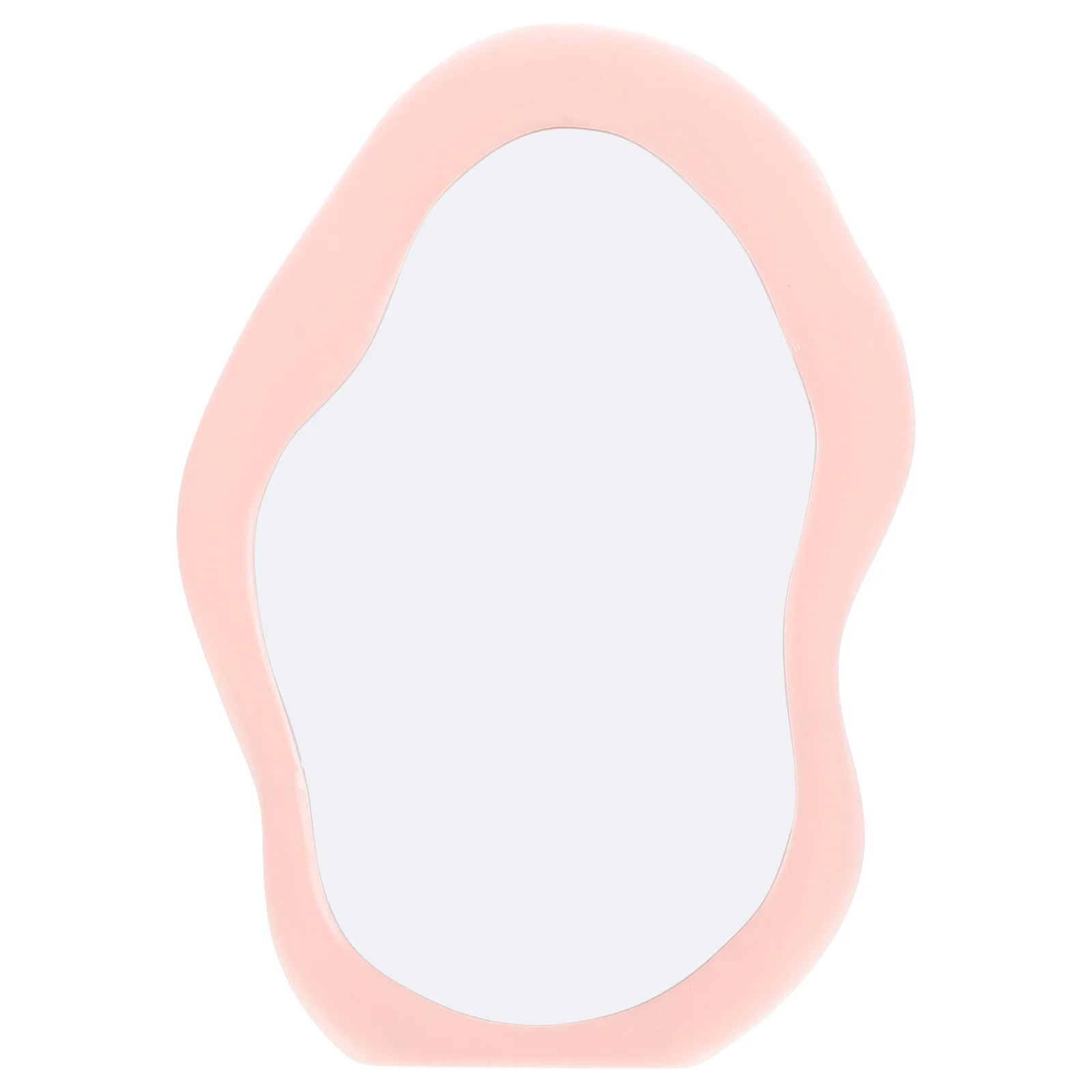 กระจกแต่งหน้าแบบตั้งโต๊ะ/ติดผนัง สีชมพูเมฆ ปรับมุมได้ ดีไซน์ทันสมัย