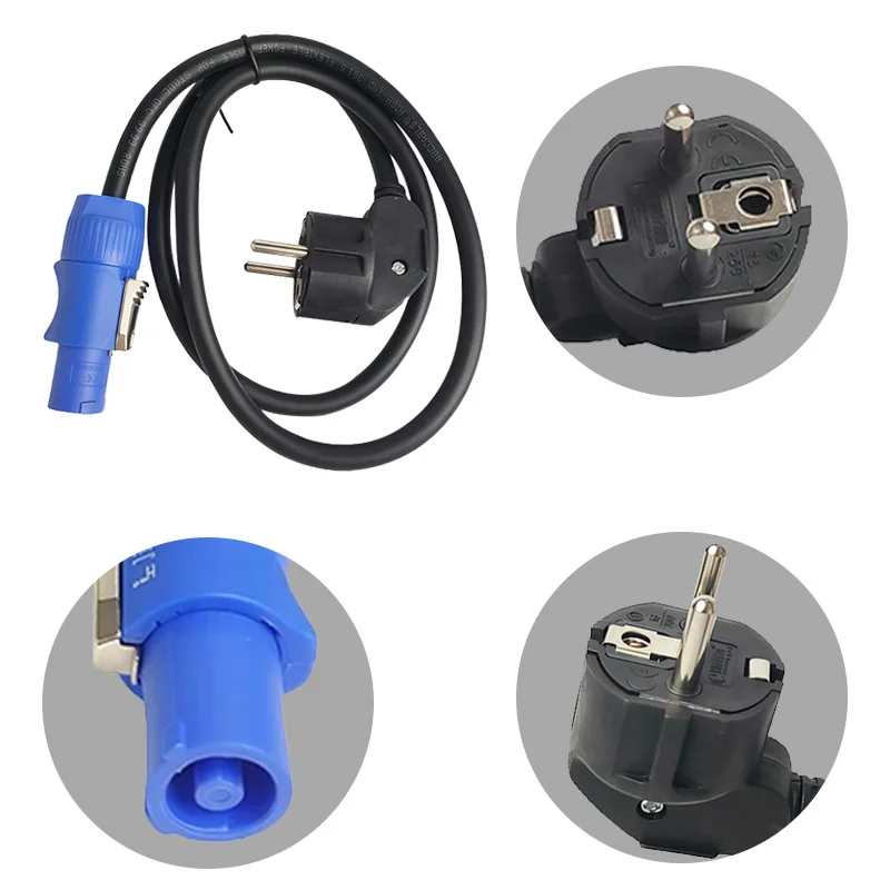 EU Power Plug European Schuko Power Plug for Stage LED Light Beam Extension Cord 3x1.5mm²