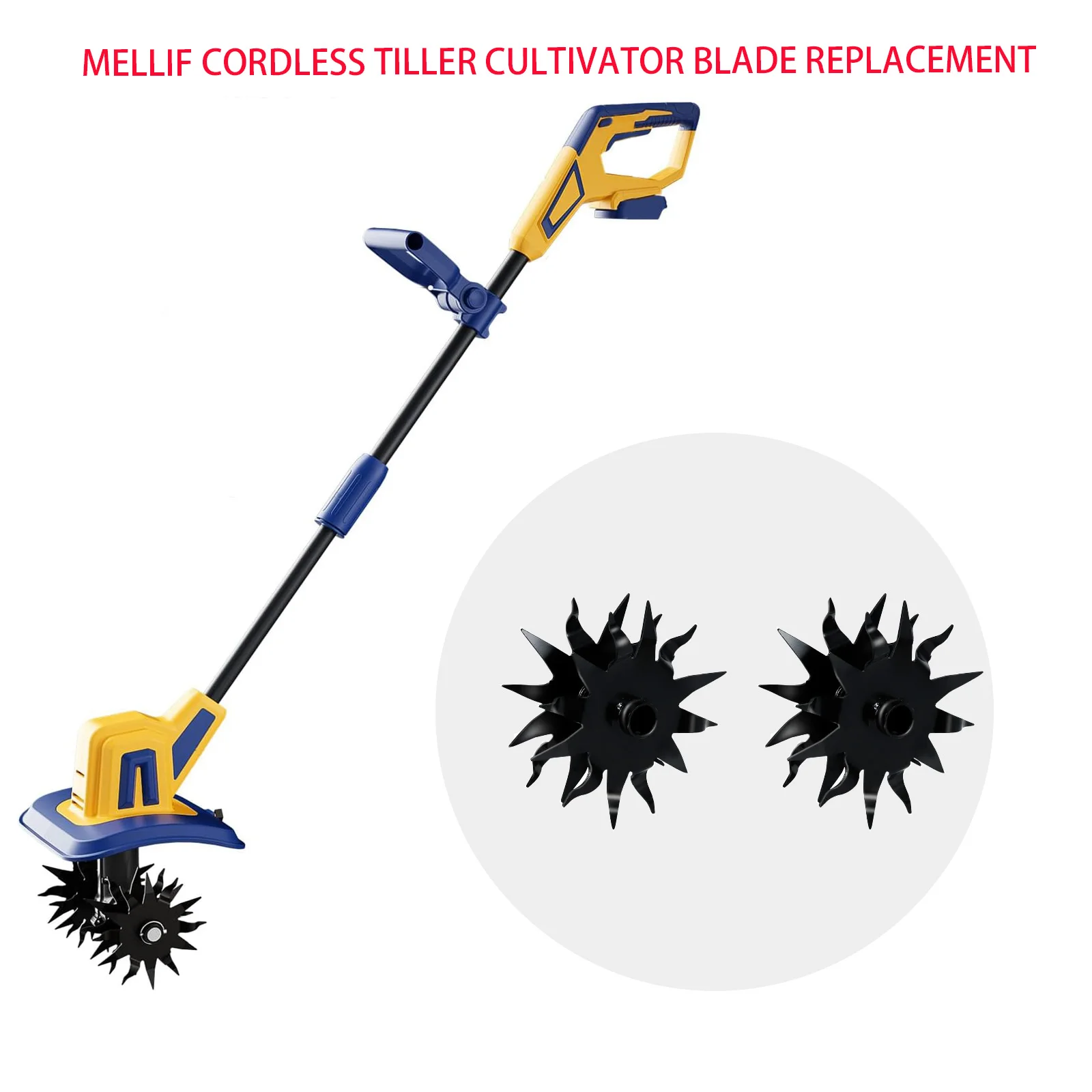 

MELLIF CORDLESS TILLER CULTIVATOR BLADE REPLACEMENT(No tools included, only the blade)