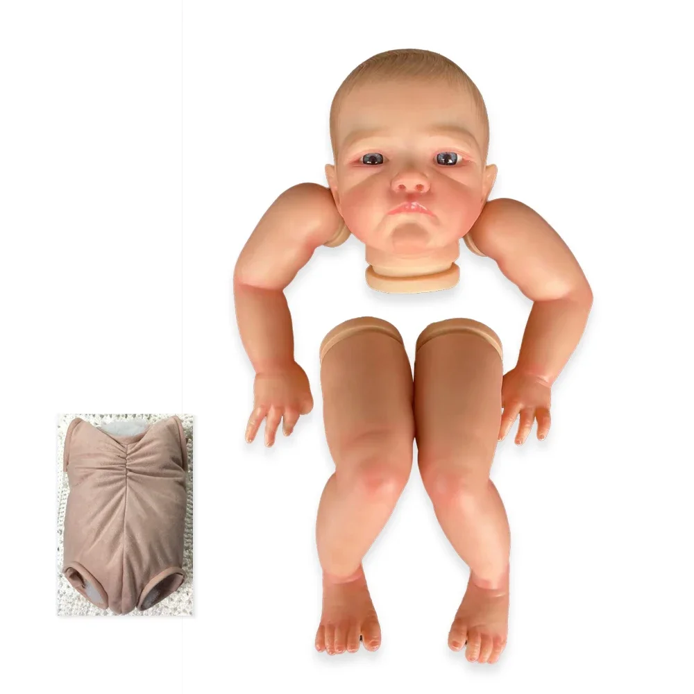 ชิ้นส่วนตุ๊กตา Reborn ทำมือ NPK 19 นิ้ว คุณภาพสูง รุ่น August Awake เหมือนจริง สัมผัสนุ่มเหมือนจริง พร้อมรูปถ่ายจริง เป็นของขวัญสำหรับเด็ก