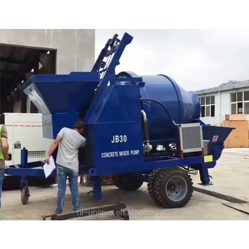 Bomba de concreto com motor elétrico de boa venda com misturador de concreto