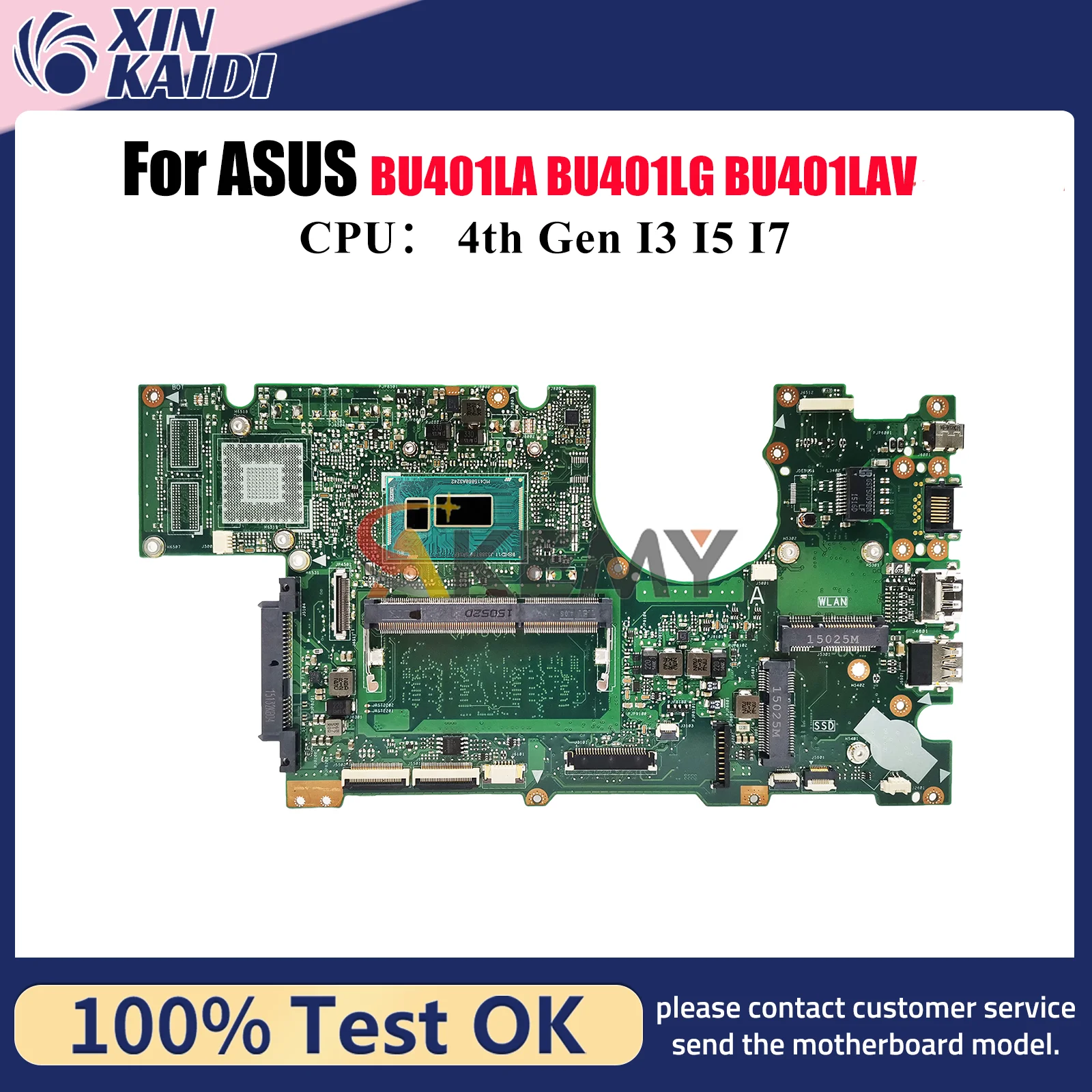 

Материнская плата для ноутбука BU401LA для ASUS ExpertBook BU401L BU401LG BU401LAV BU401LA, материнская плата с процессором I3 I5 I7, 100% тестирование, ОК, быстрая доставка